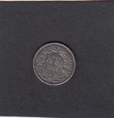 Beschrijving: 1/2 Franc 